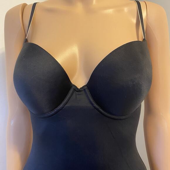 Flexees 36B Black Bra Shapewear Bodysuit Underwire Adjustable Straps Classic - Picture 6 of 11